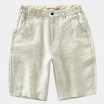 Bleu Horizon Linen Shorts - Cross & Crown