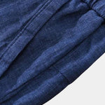 Bleu Horizon Linen Shorts - Cross & Crown