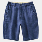 Bleu Horizon Linen Shorts - Cross & Crown