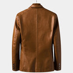 Bold Caramel Leather Jacket - Cross & Crown