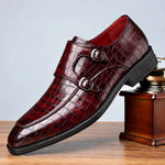 Marco Double Monk-Strap Leather Shoes