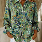 Joanna | Paisley Button-Up Blouse
