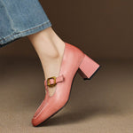 Elena Genuine Leather Heels