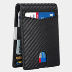 Carbon Fiber Anti RFID Minimalist Wallet - Cross & Crown