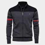 Cardigan Sweater Zipper Standing Collar Knitwear - Cross & Crown