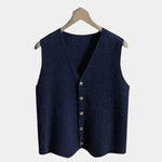 Cashmere Cardigan Vest  - Cross & Crown