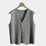 Cashmere Cardigan Vest  - Cross & Crown