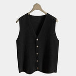Cashmere Cardigan Vest  - Cross & Crown