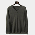 Cashmere V Neck Knitwear Sweater - Cross & Crown