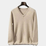 Cashmere V Neck Knitwear Sweater - Cross & Crown