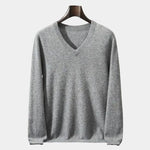 Cashmere V Neck Knitwear Sweater - Cross & Crown