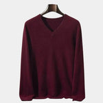 Cashmere V Neck Knitwear Sweater - Cross & Crown