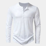 Henley Neck Long Sleeve T-Shirt - Cross & Crown