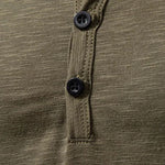 Henley Neck Long Sleeve T-Shirt - Cross & Crown