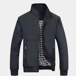 Casual Solid Bomber Jacket - Cross & Crown