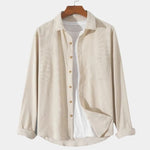 Casual Solid Corduroy Shirt - Cross & Crown