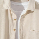 Casual Solid Corduroy Shirt - Cross & Crown