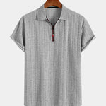 Cavalière Textured Quarter Zip Polo – Cross & Crown