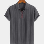 Cavalière Textured Quarter Zip Polo – Cross & Crown