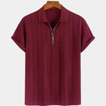 Cavalière Textured Quarter Zip Polo – Cross & Crown