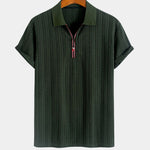 Cavalière Textured Quarter Zip Polo – Cross & Crown