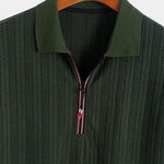 Cavalière Textured Quarter Zip Polo – Cross & Crown