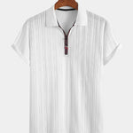 Cavalière Textured Quarter Zip Polo – Cross & Crown