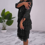 LUNESSA POLKA TIERED DRESS