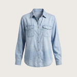 CELESTE BUTTON DENIM TOP