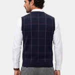 Academic Checkered Knit Vest - Cross & Crown