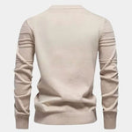Cotton Knitted Stripped Crew Neck Pullover Sweater - Cross & Crown