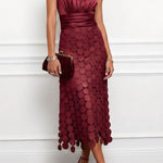Aurelia | Satin Cutout Midi Dress