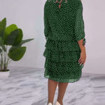 LUNESSA POLKA TIERED DRESS