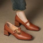 Elena Genuine Leather Heels
