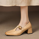 Elena Genuine Leather Heels
