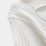 Elegant Open Collar Long Sleeve Polo - Cross & Crown