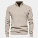 Elegant Quarter Zip Sweater - Cross & Crown