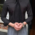 Elegant Spearpoint Collar Shirt - Cross & Crown