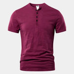 Essential Casual Henley Neck T-Shirt - Cross & Crown