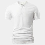 Essential Casual Henley Neck T-Shirt - Cross & Crown