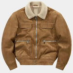 Essential Fleece Suede Jacket - Cross & Crown