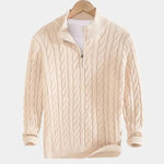 Essential Half Zip Curve Sweater - Cross & Crown