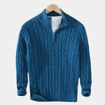 Essential Half Zip Curve Sweater - Cross & Crown