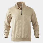 Essential Henley High Collar Quarter Zip Pullover - Cross & Crown