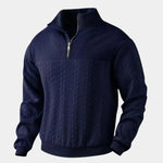 Essential Henley High Collar Quarter Zip Pullover - Cross & Crown