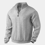 Essential Henley High Collar Quarter Zip Pullover - Cross & Crown