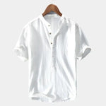 Essential Short Sleeve Linen Shirt - Cross & Crown