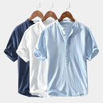 Essential Short Sleeve Linen Shirt - Cross & Crown
