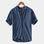 Essential Short Sleeve Linen Shirt - Cross & Crown