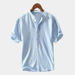 Essential Short Sleeve Linen Shirt - Cross & Crown